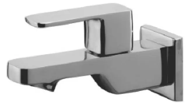 CERA Ruby Single Lever Wall Mount Bib Cock with Wall Flange and Aerator