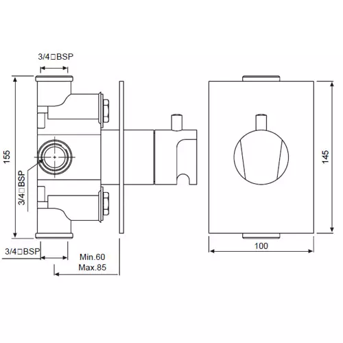 Essco by Jaquar Control Valve - ARI-CHR-39679