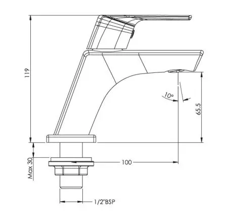 Parryware Euclid Pillar Cock With Aerator - G2302A1