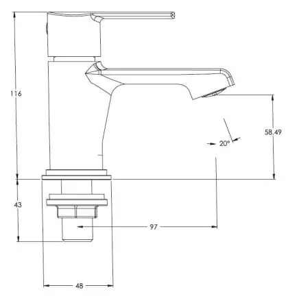 Parryware Crust Basin Mixer Bathroom Faucet - G3165A1
