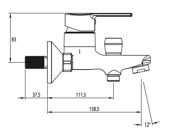 Parryware Crust Single Lever Bathroom Faucet - G3118A1