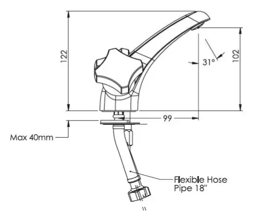 Parryware Jade Basin Mixer Bathroom Faucet - G0214A1