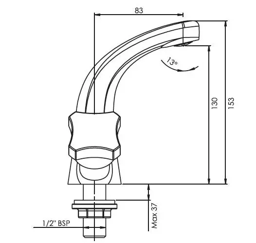 Parryware Jade Pillar Cock Bathroom Faucet - G0268A1