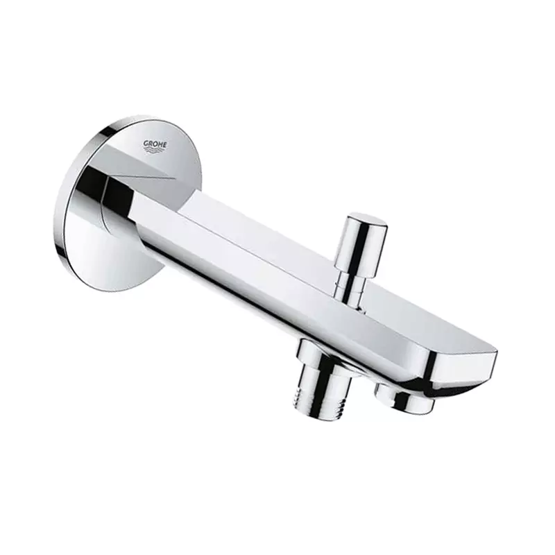 grohe-bauflow-brass-chrome-finish-baucontemporary-bath-spout-with-diverter-13390000