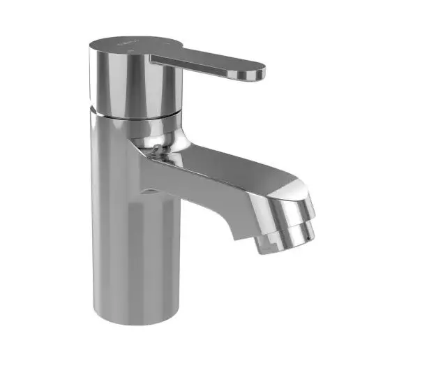 CERA F1015451 Silver Basin Mixer Handle Controlled Bathroom Faucet, F1015451