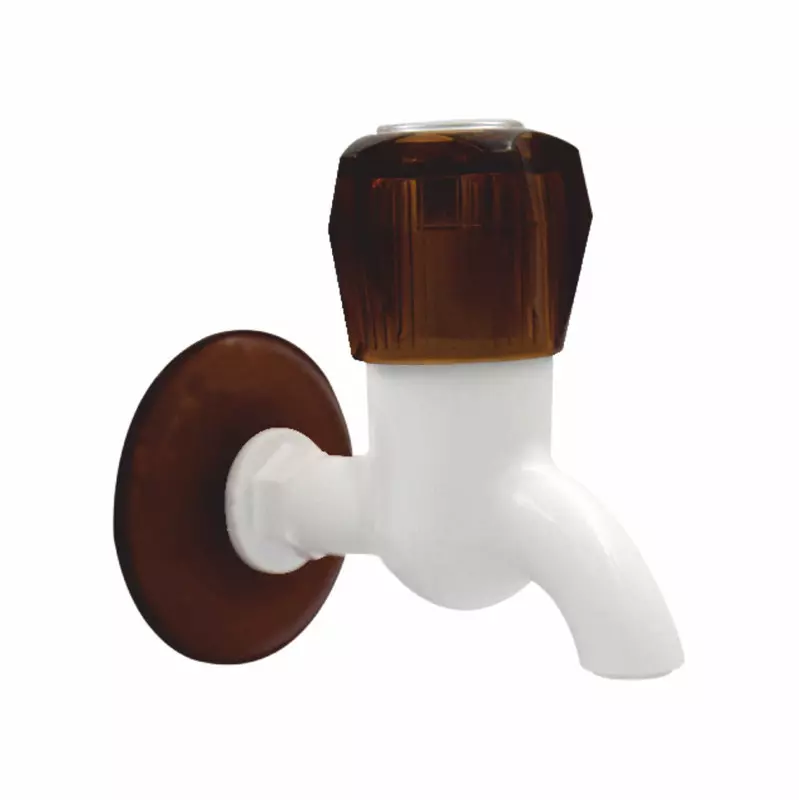 APL Apollo TP020 Venus Bib Cock Short Body with Flange Bathroom Faucet White & Brown