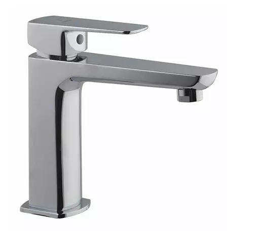 Jaquar Kubix Prime Single Lever Deck Mount Chrome Finish Basin Mixer with 450 mm Long Braided Hoses