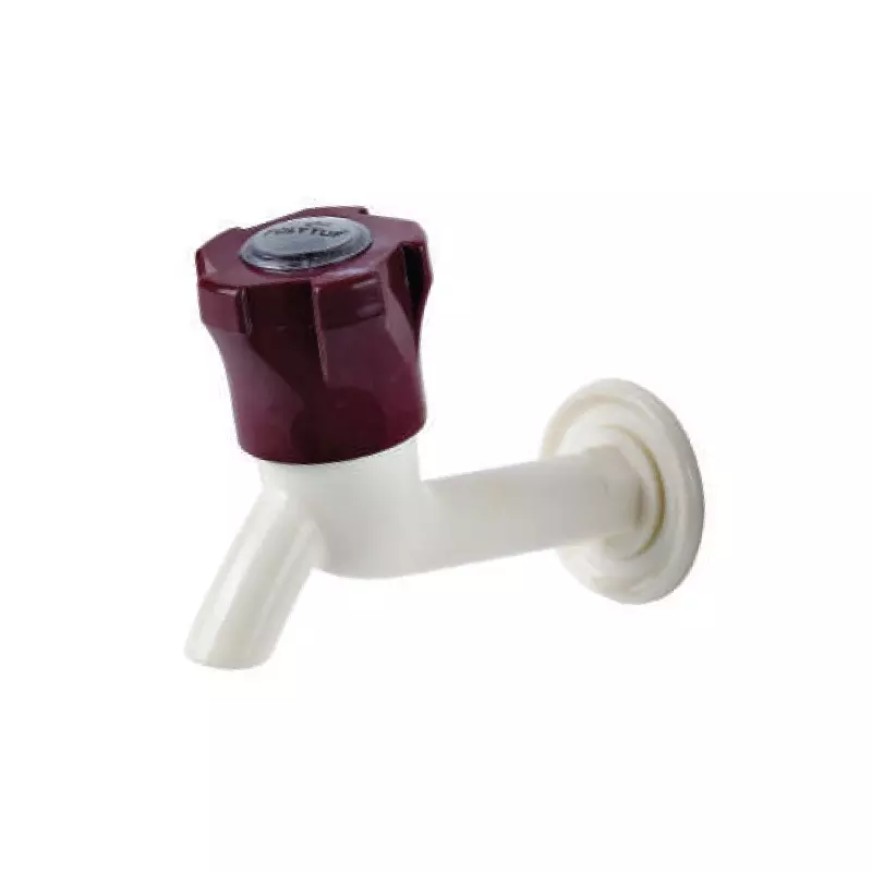 POLYTUF POP Series Smart Bib Cock Long Body with Flange 1006S (Wine)