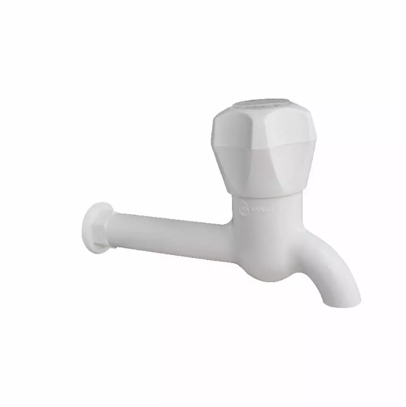 APL Apollo TP003 Continental Bib Cock Long Body without Flange Bathroom Faucet White