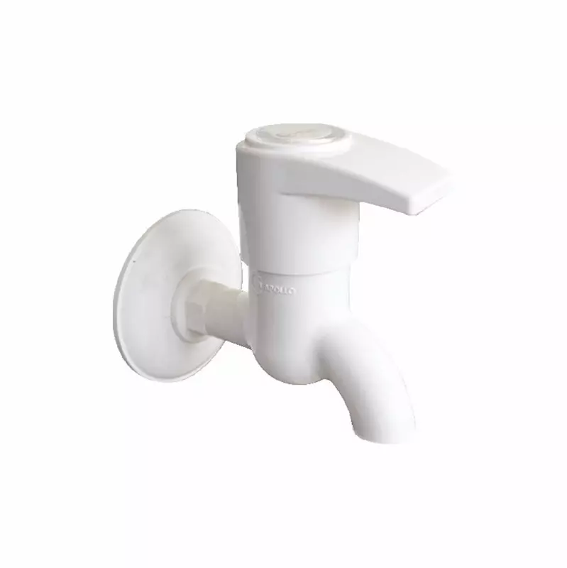 APL Apollo TP308 Grace Bib Cock Short Body with Flange Bathroom Faucet White