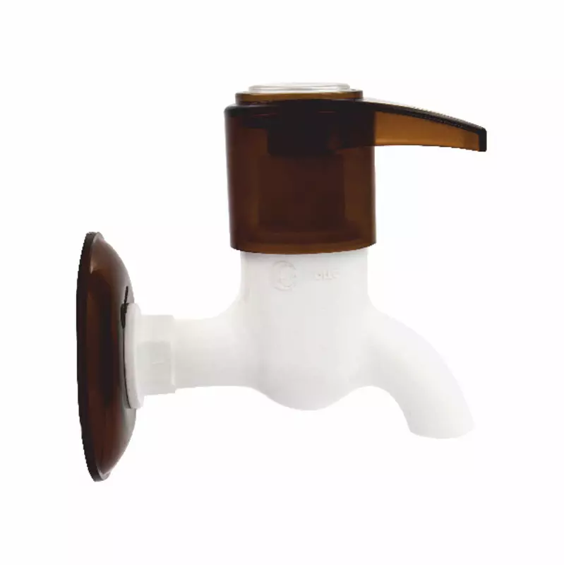 APL Apollo TP310 Dazzle Bib Cock Short Body with Flange Bathroom Faucet White & Brown
