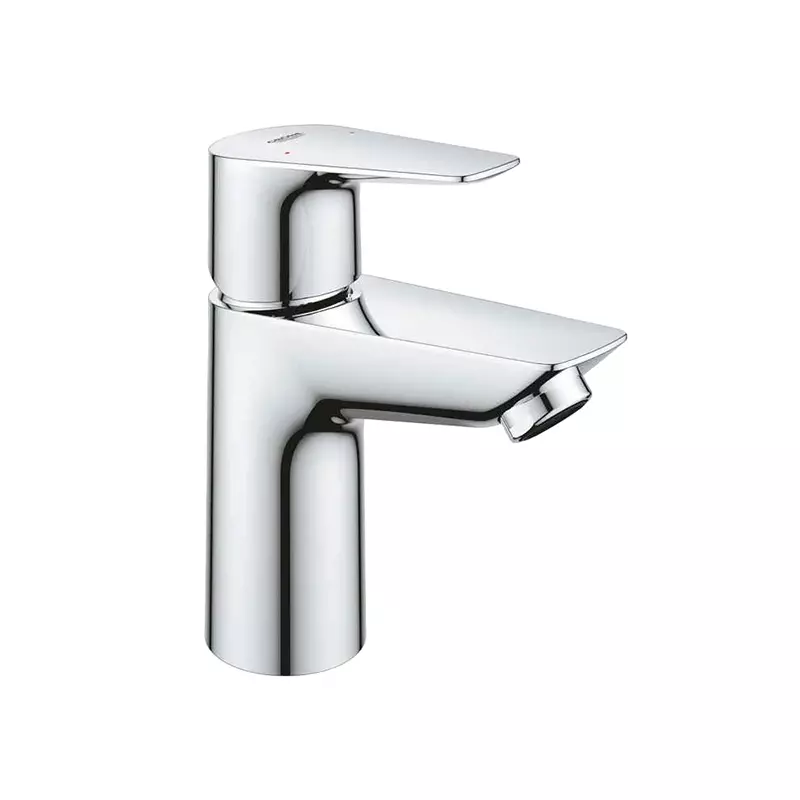 Grohe Bauedge Brass Chrome Finish Smooth Body Single Lever Basin Mixer (32858001)