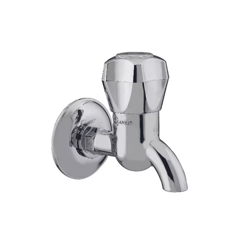 APL Apollo TP026 Fusion Bib Cock Short Body with Flange Bathroom Faucet Silver