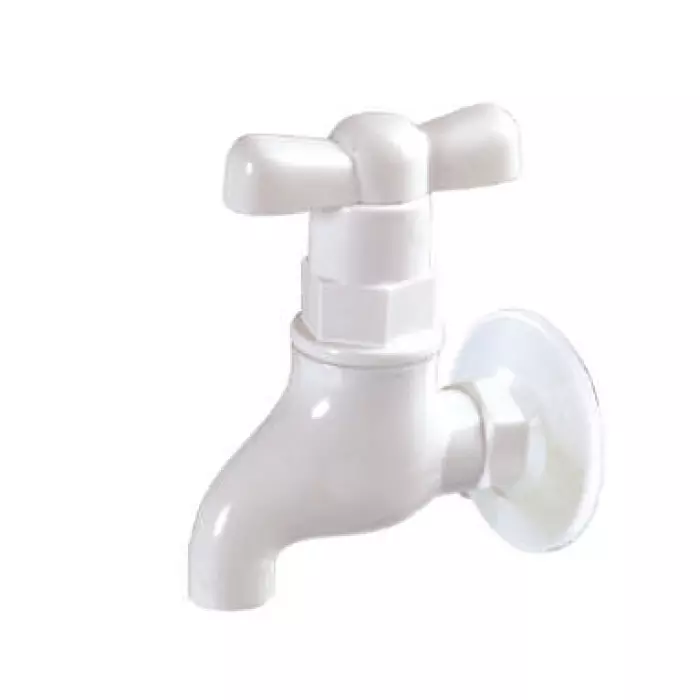 POLYTUF Standard Series Bib Cock T Handle with Flange 1024T