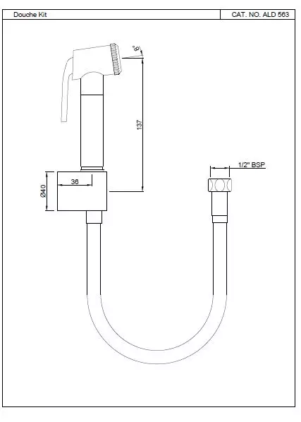 Jaquar ABS Chrome Finish Health Faucet ALD-CHR-563