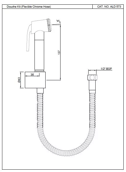 Jaquar ABS Chrome Finish Health Faucet ALD-CHR-573