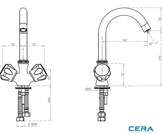 CERA Ocean Kitchen Sink Mixer F3001581