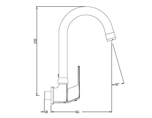 Parryware Euclid Kitchen Sink Cock - G2321A1