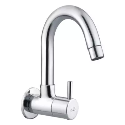 Plato Metallic Finish High Flow Italik Sink Cock Swivel Spout With Flange Size of 19.05 mm (3/4 Inch), I 209
