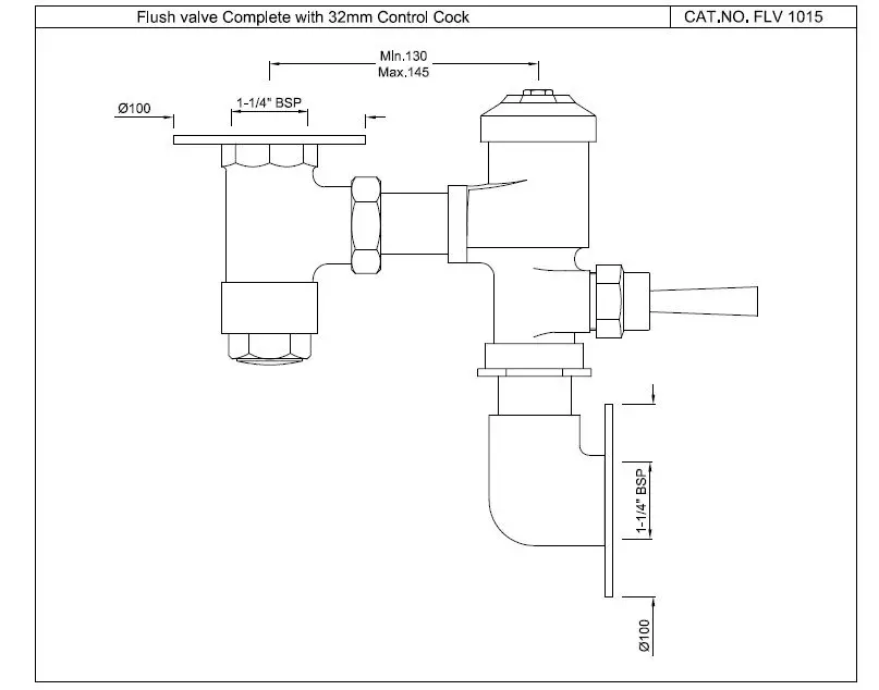 Jaquar Size 32 mm Flush Valve FLV-1015