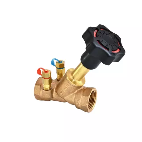 Zoloto 20 mm Balancing Valve Bronze Double Regulating Screwed Connection, 1087