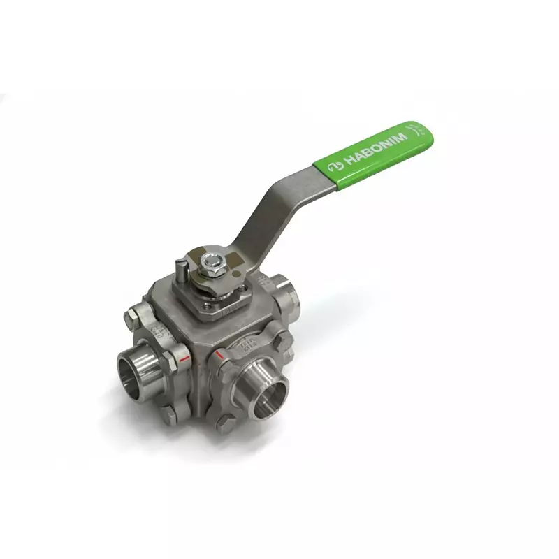 Quickair Ball Valve With L Port & Iso Pad Mounting 3 inch Carbon Steel, A300RB-80-16-02-01-01-02-00