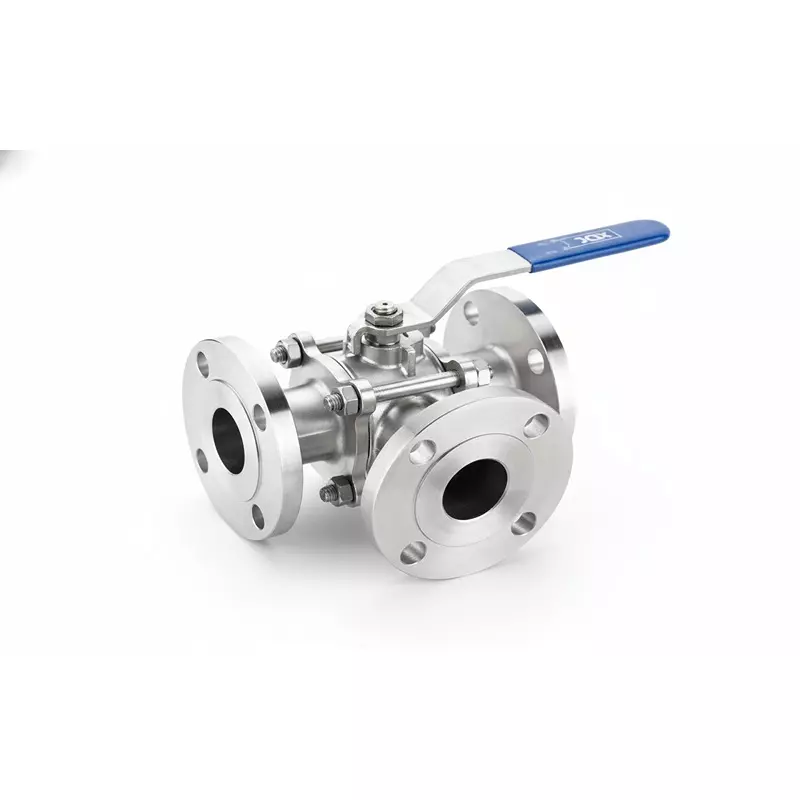Quickair Ball Valve With L Port & ISO Pad Mount 3/4 inch (19.05 mm) Stainless Steel 304 CF8, A300RB-20-02-02-07-01-01-00