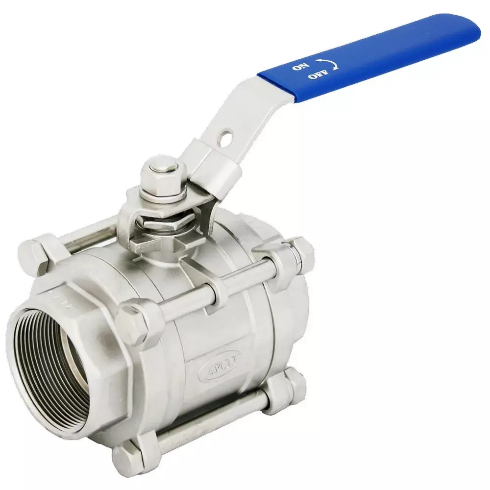Nalisha Ball Valve Three Piece 3/4 inch (20 mm) Stainless Steel 304, NVBLV3S4150S Series