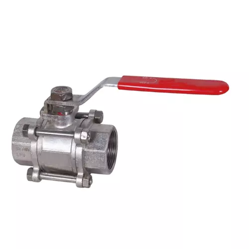 Valson Three Piece Ball Valve 19.05 mm (¾ inch) Stainless Steel Screwed BSP Female, CF8