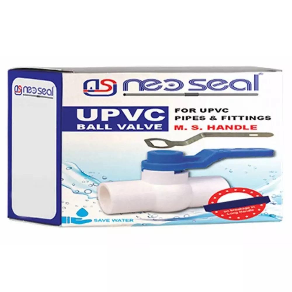 NeoSeal UPVC Ball Valves Gold Star MS Handle (1 inch) 25 mm (Pack of 8)