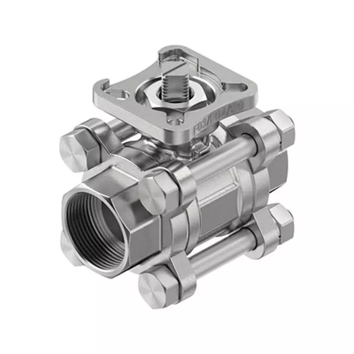 Festo Stainless Steel Ball Valve, Ball Valve, Flanged, 20 mm, 63 bar Operating Pressure, VZBE-3/4-WA-63-T-2-F0304-V15V15