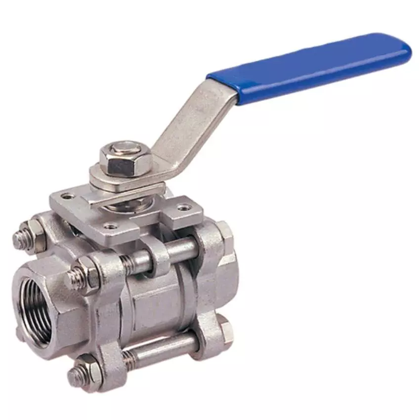 Nalisha Ball Valve Three Piece 3/4 inch (20 mm) Forged Steel, NVBLV3S4800S Series
