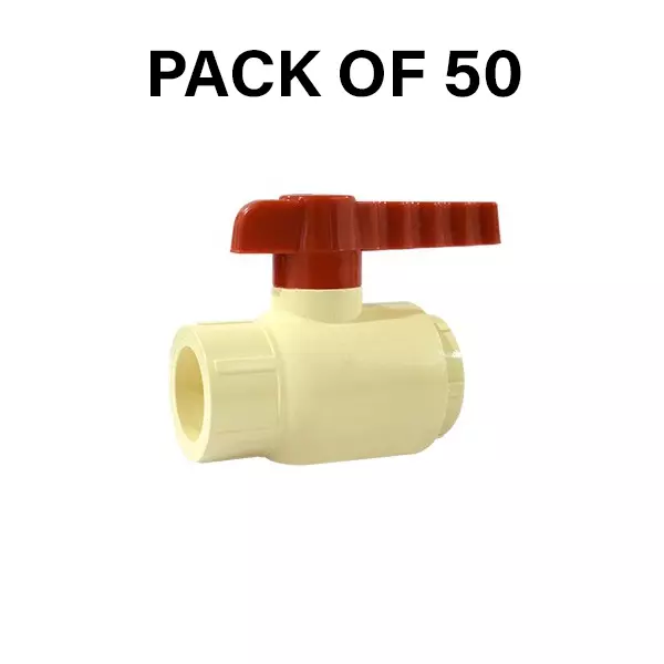 NeoSeal CPVC Ball Valves Gold Star Plus+ Lh Pouch (1 inch) 25 mm (Pack of 50)