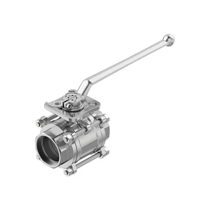Festo Stainless Steel Ball Valve, Ball Valve, Flanged, 63 mm, 63 bar Operating Pressure, VZBE-21/2-WA-63-T-2-F0710-M-V15V15