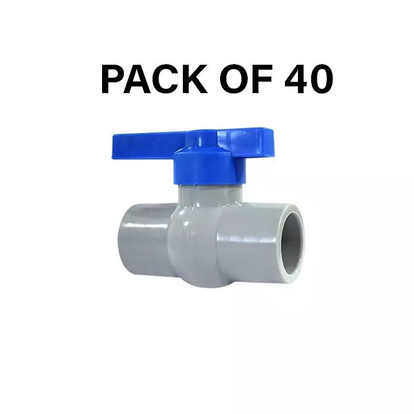 NeoSeal Agriculture Rigid Ball Valves Gold Star Plus+ Plain (1 inch) 32 mm (Pack of 40)