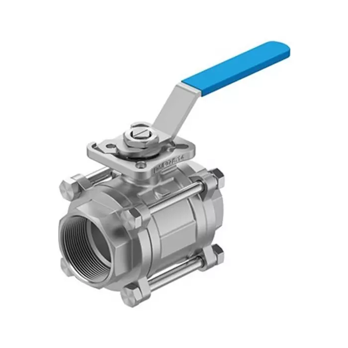 Festo Stainless Steel Ball Valve, Ball Valve, Threaded, NPT 2 NPTin, 50 mm, 63 bar Operating Pressure, VZBE-2-T-63-T-2-F0507-M-V15V15