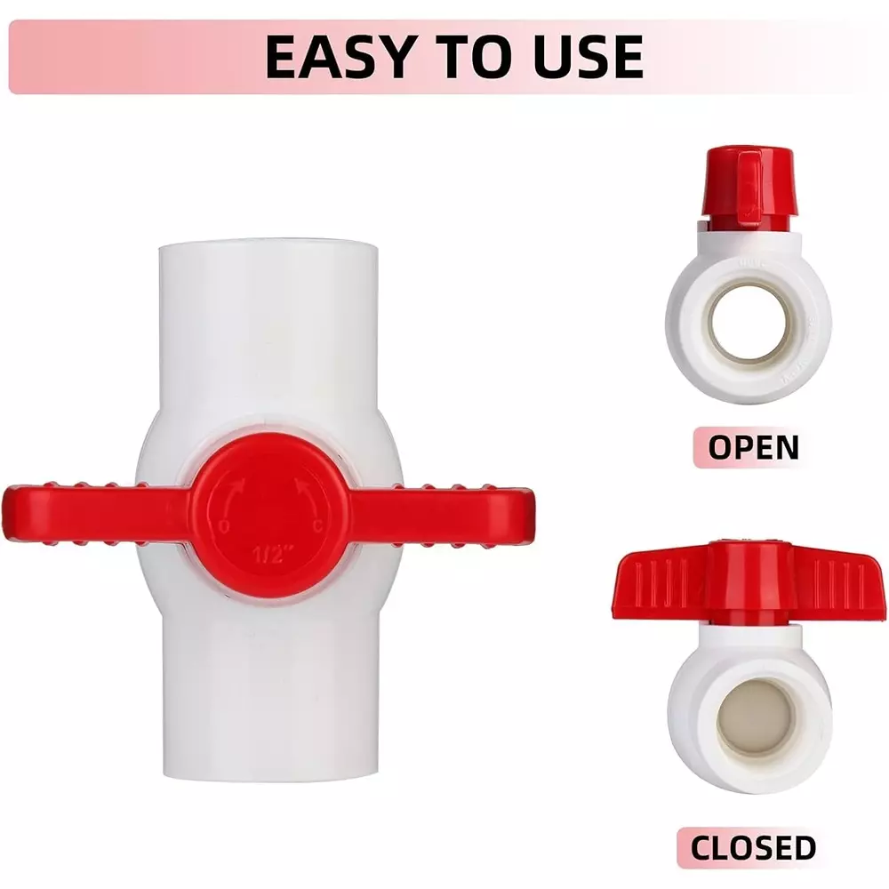 MED BUDDY Ball Valve 2 inch (50 mm) PVC (Pack of 2 Pcs)