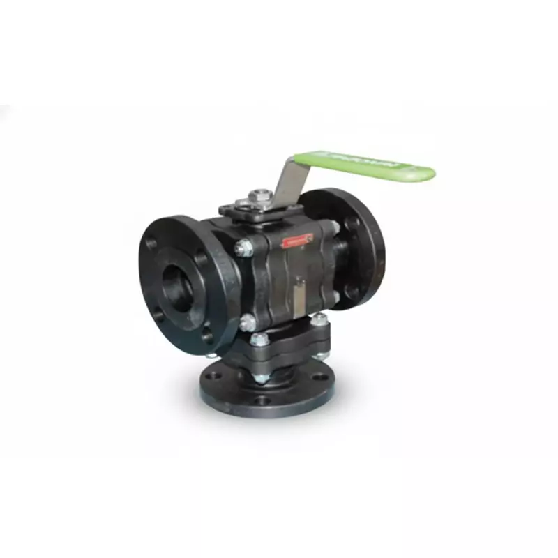 Quickair Ball Valve With T Port & ISO Pad Mount 3 inch (76.2 mm) Carbon Steel, A300RB-80-16-02-07-01-02-00