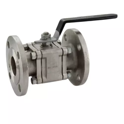 Zoloto 65 mm Ball Valve Stainless Steel Flanged Connection, 1080B