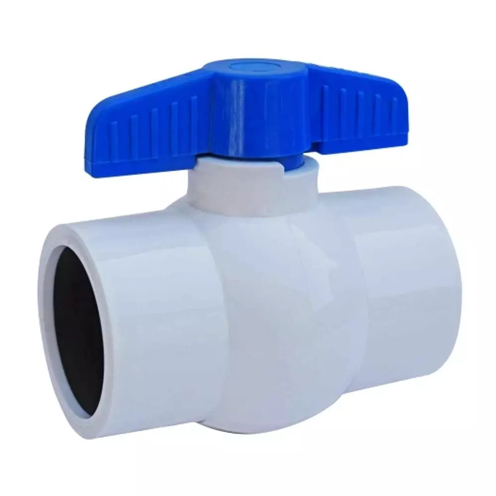 Kamal Agrotech PVC White & Blue Ball Valve 3 inch (76.2 mm)