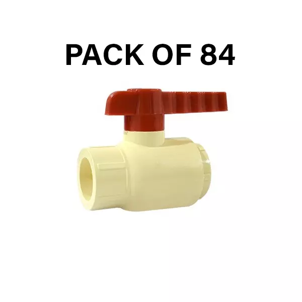 NeoSeal CPVC Ball Valves Gold Star Lh Box (1/2 inch) 15 mm (Pack of 84)