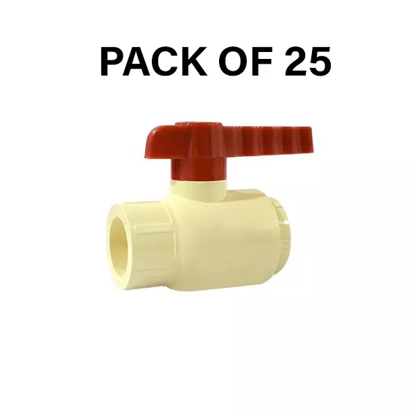 NeoSeal CPVC Ball Valves Gold Star Plus+ Lh Pouch (1 1/4 inch) 32 mm (Pack of 25)