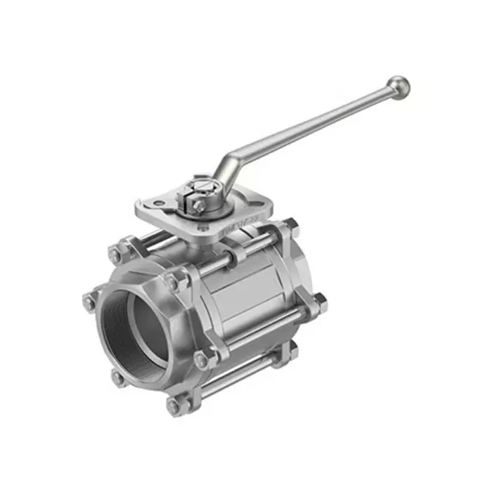Festo Stainless Steel Ball Valve, Ball Valve, Threaded, NPT 4 NPTin, 96 mm, 63 bar Operating Pressure, VZBE-4-T-63-T-2-F1012-M-V15V16