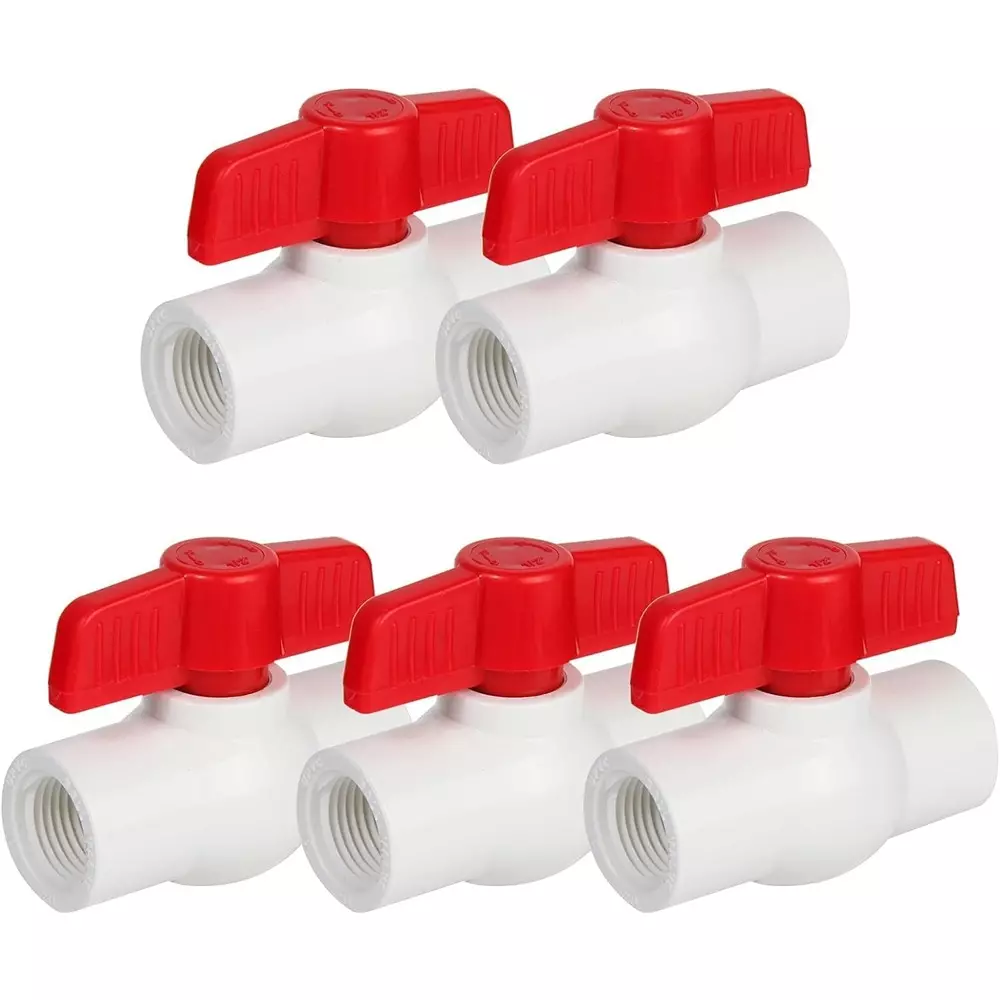 MED BUDDY Ball Valve 1/2 inch (12.5 mm) PVC (Pack of 5 Pcs)