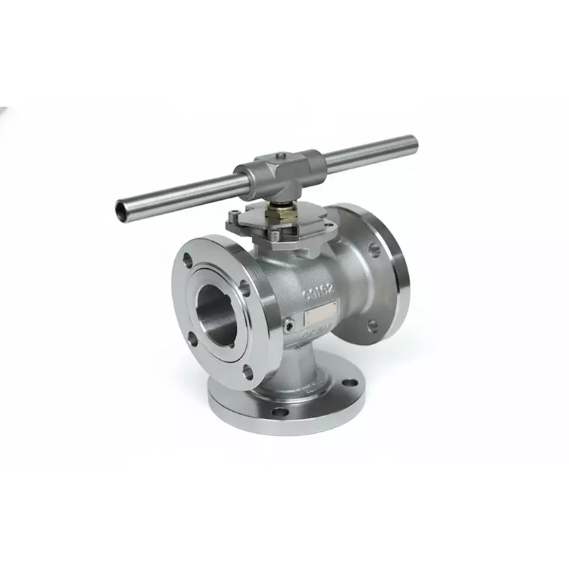 Quickair Ball Valve With T Port & ISO Pad Mount 2 inch (50.8 mm) Stainless Steel 304 CF8, A300RB-50-02-02-07-01-02-00