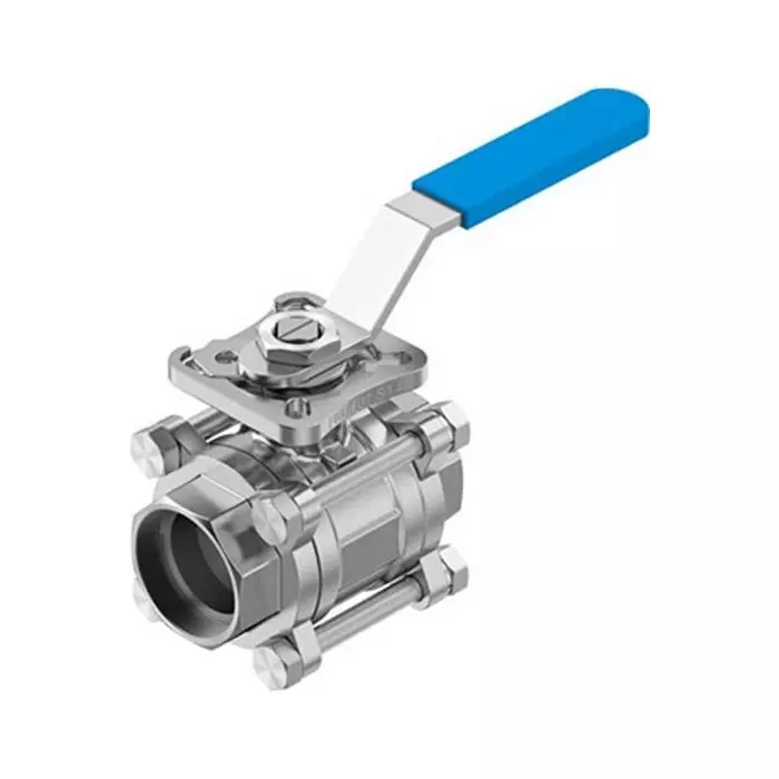 Festo Stainless Steel Ball Valve, Ball Valve, Flanged, 40 mm, 63 bar Operating Pressure, VZBE-11/2-WA-63-T-2-F0507-M-V15V15