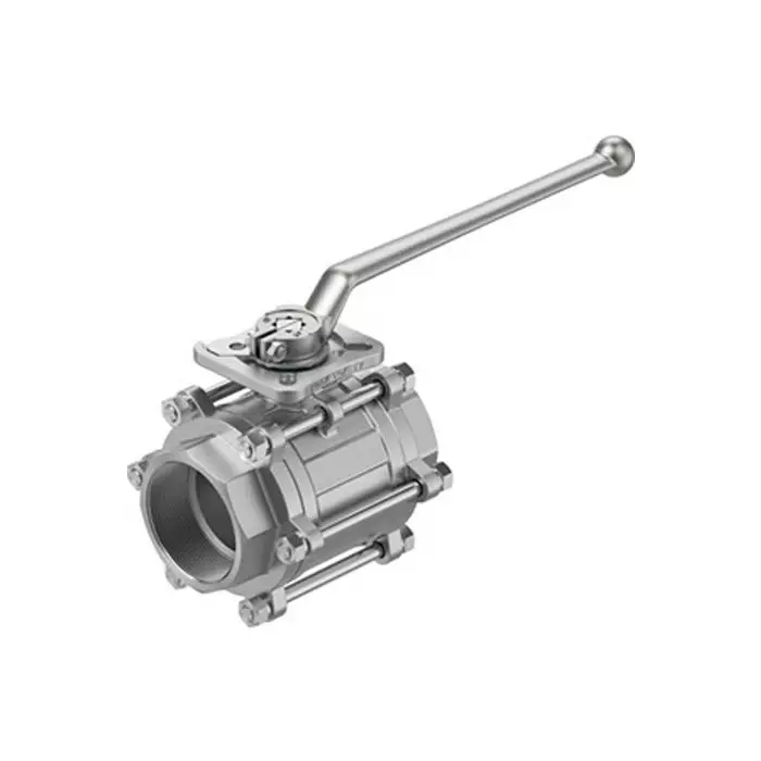 Festo Stainless Steel Ball Valve, Ball Valve, Threaded, NPT 3 NPTin, 76 mm, 63 bar Operating Pressure, VZBE-3-T-63-T-2-F0710-M-V15V16