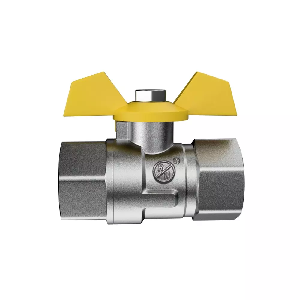 RN Ball Valve Forged Brass 3/4 Inch (20 mm) Size for Control Water, Air & Oil Flow, 1750