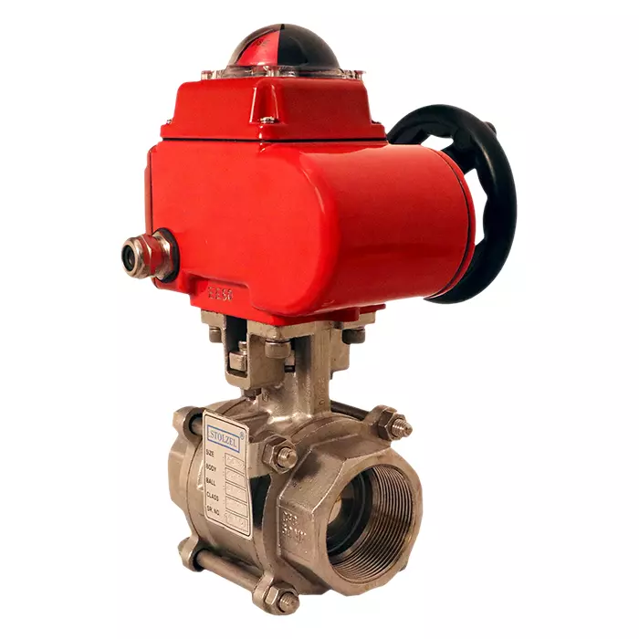 STOLZEL 1.58 inch, 40 mm, CF8 On-Off Type Electrical Actuated 2 Way Ball Valve Screwed End