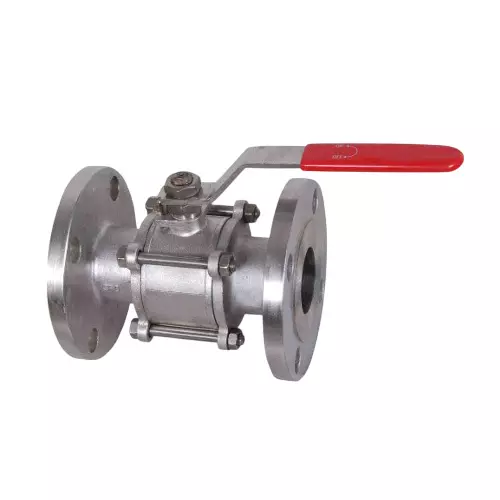 Valson Three Piece Ball Valve 12.7 mm (½ inch) Stainless Steel Flanged, CF8M